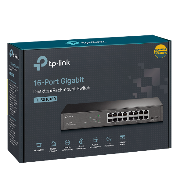 TP-LINK SWITCH HUB TL-SG1016D 16 PORT GIGABIT