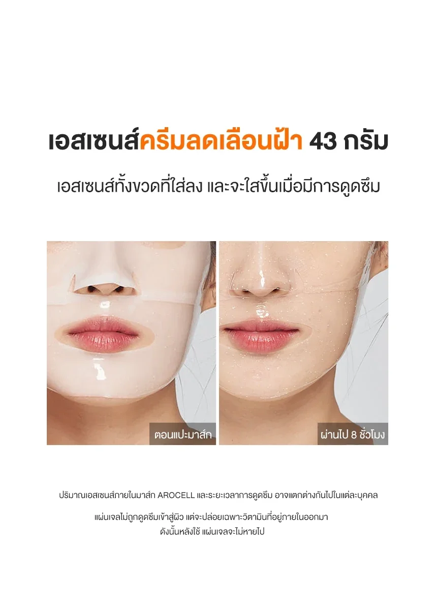 มาส์กไฮโดรเจล TXA AROCELL MELA TXA MASK 43 กรัม