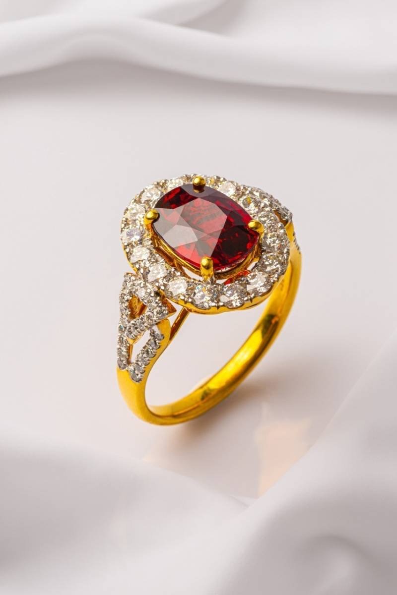 Ruby Hr Net Rimbun Ring with ruby and diamond | HR1540RZB