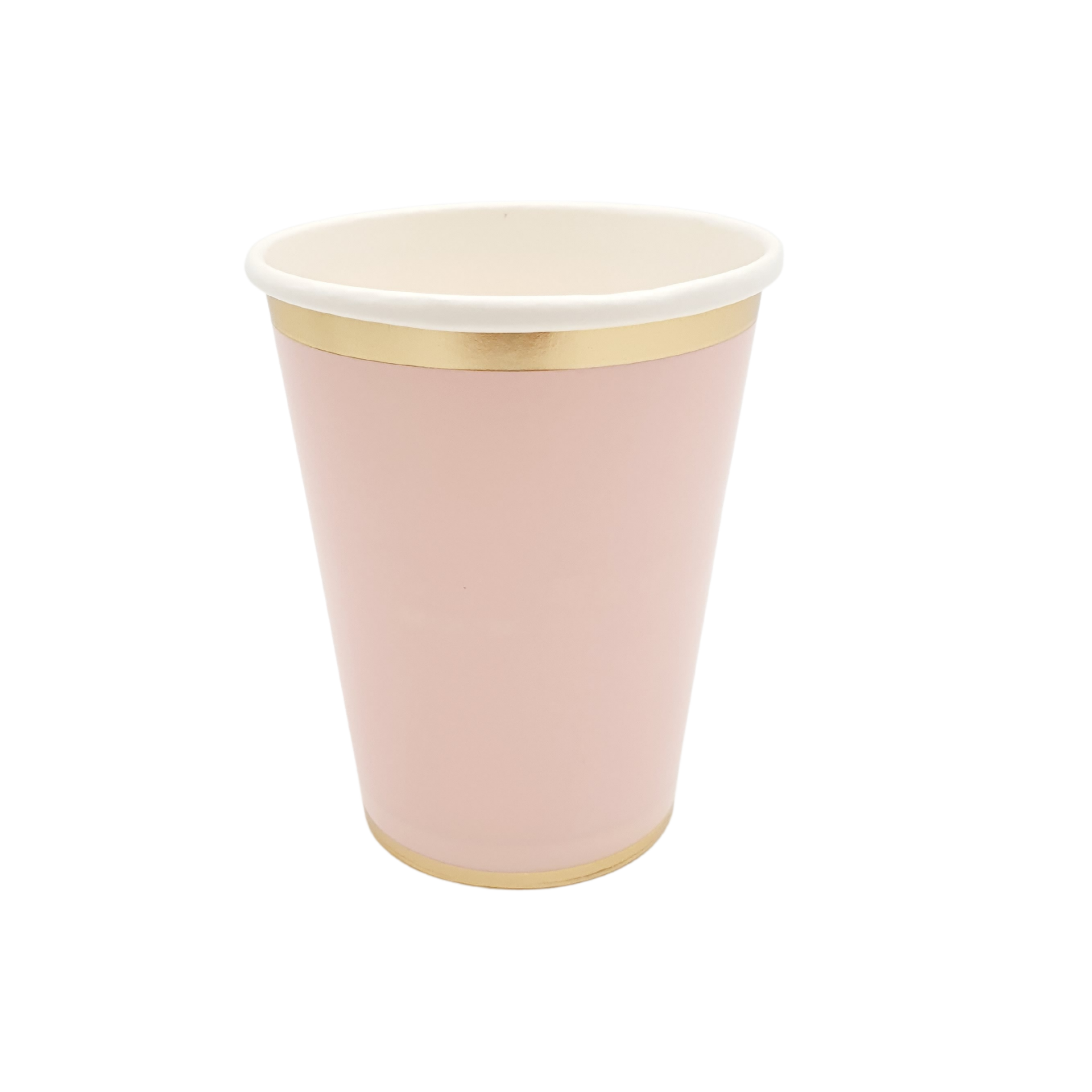 BABY PINK WITH GOLDEN LINE PAPER CUP