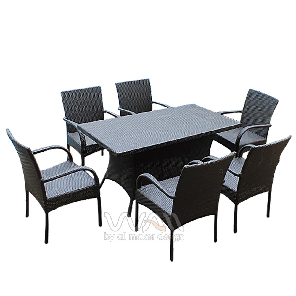 Rattan Dining set allmakerdesign