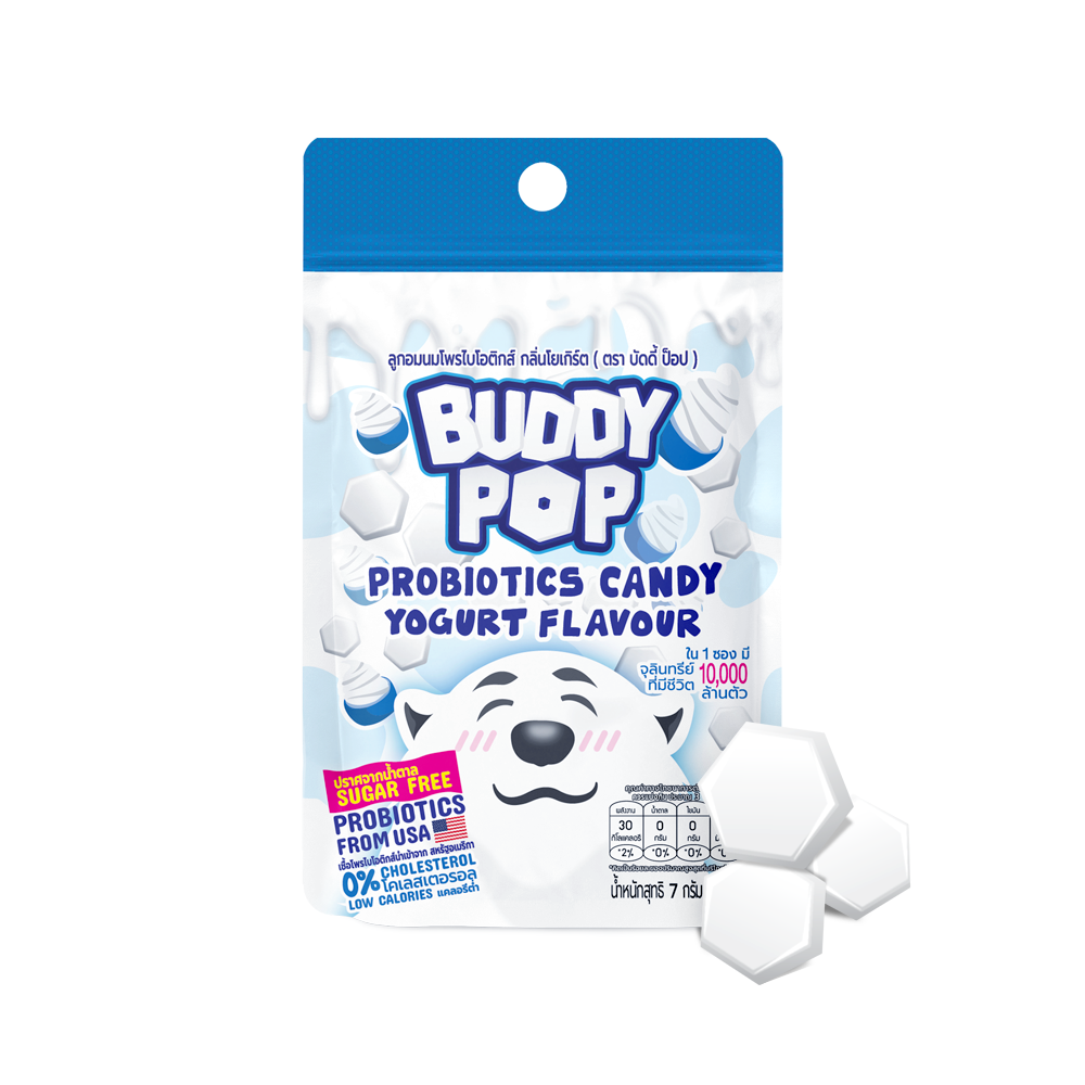 Buddy Pop Probiotics Candy - Yogurt Flavour