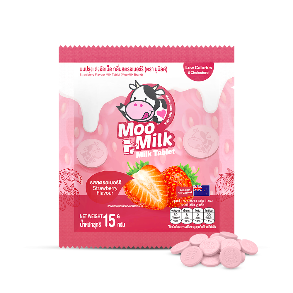 Moomilk Milk Tablet - Strawberry Flavour