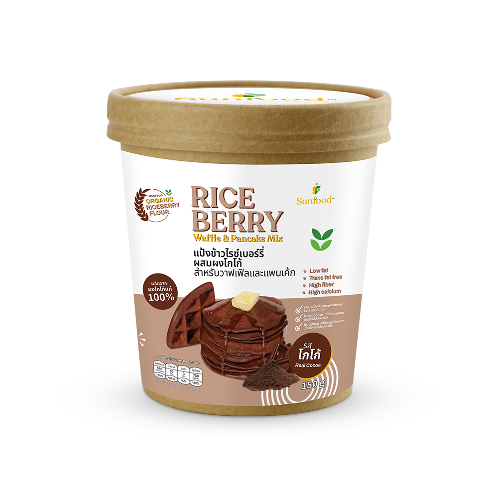 Riceberry Rice Flour Waffle & Pancake Mix (Real Cocoa)
