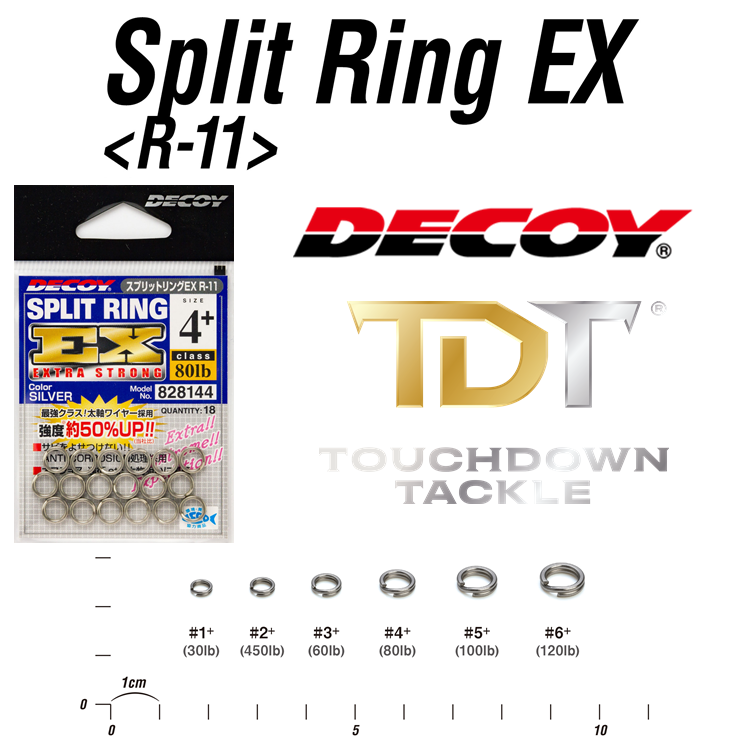 DECOY R-11 SPLIT RING EX #1-6+ สปริทริง งานเหยื่อปลอม ญี่ปุ่นแท้ 100% -  touchdowntackle