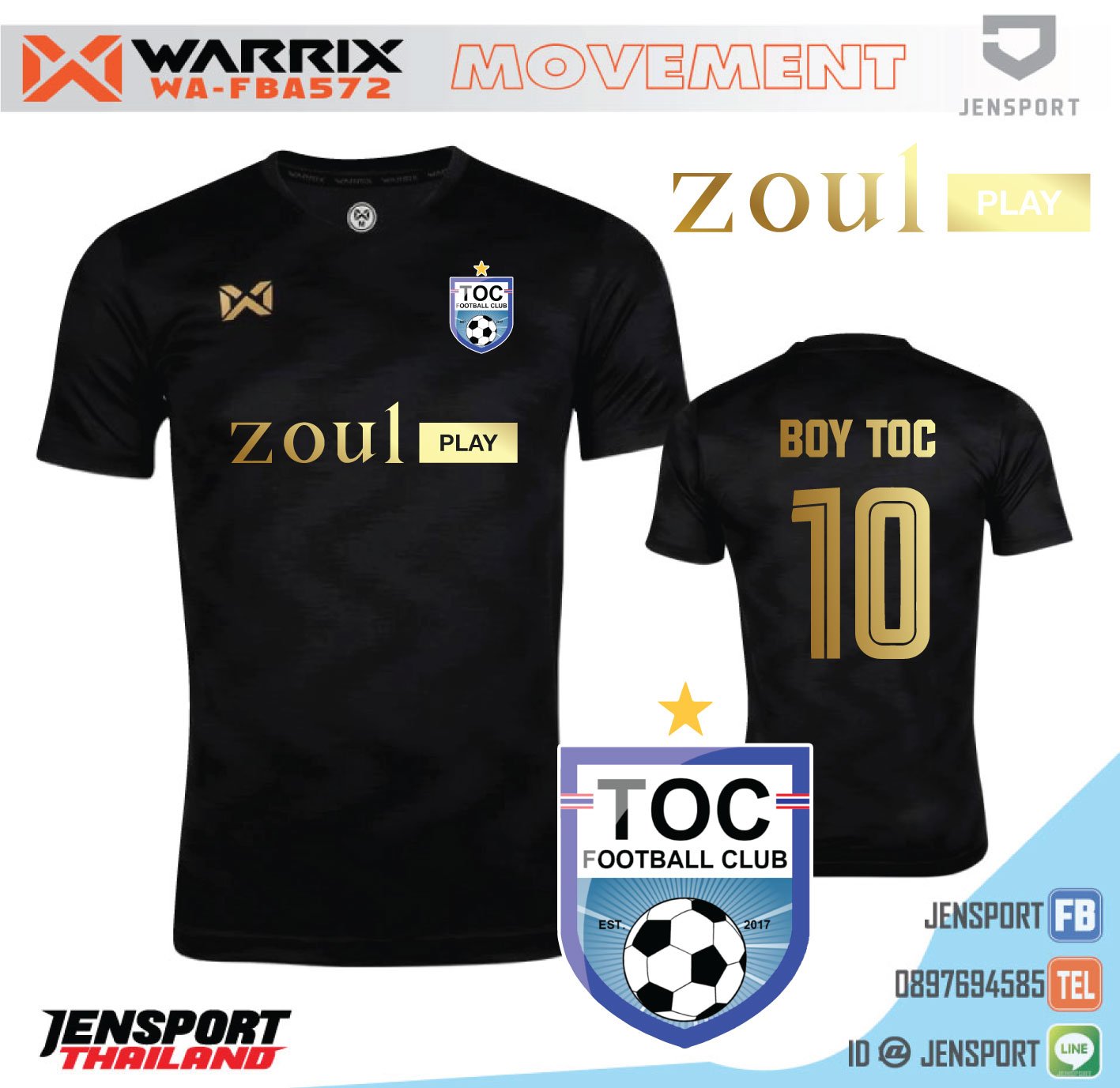 Warrix WA-FBA572 Black TOC ZOUL