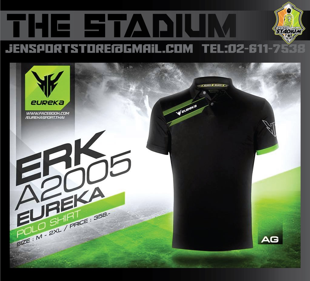 เสื้อคอปก EUREKA ERK-A2005 สีดำ