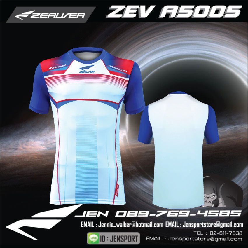 zealver-zev-a5005-สีแดงขาวน้ำเงิน