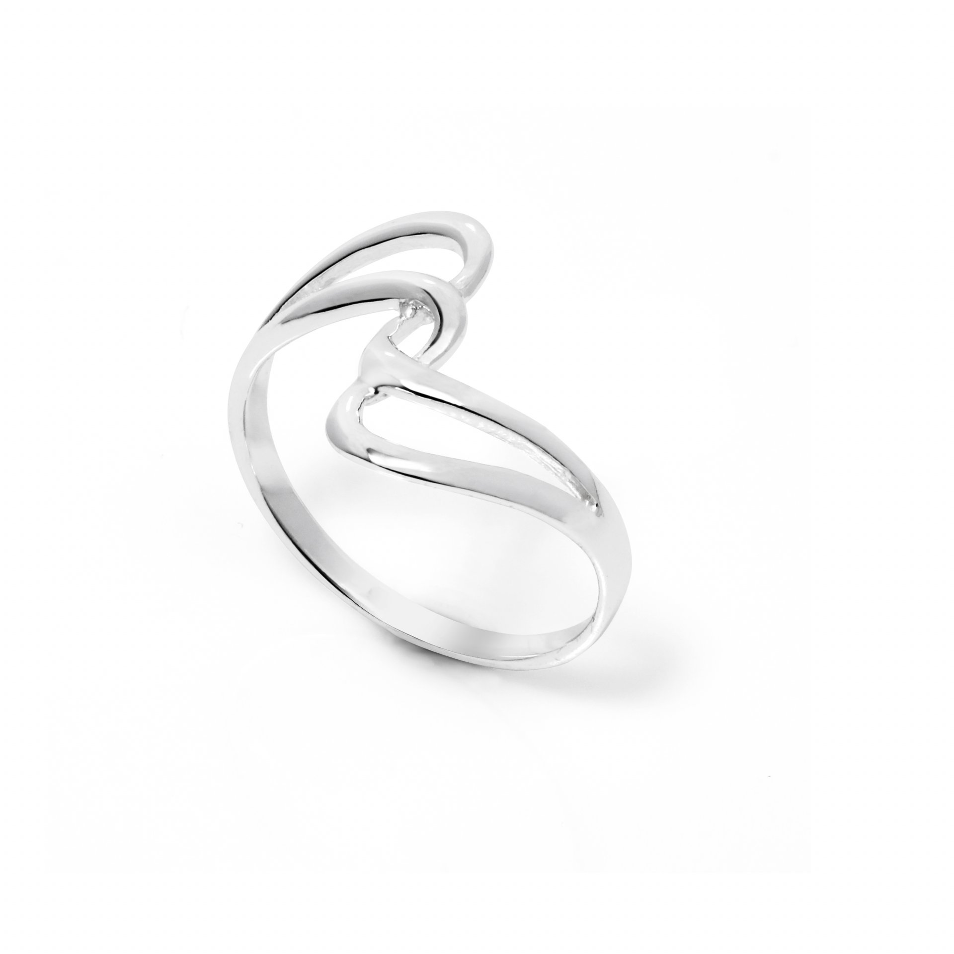 Sterling Silver Double-Wave Ring