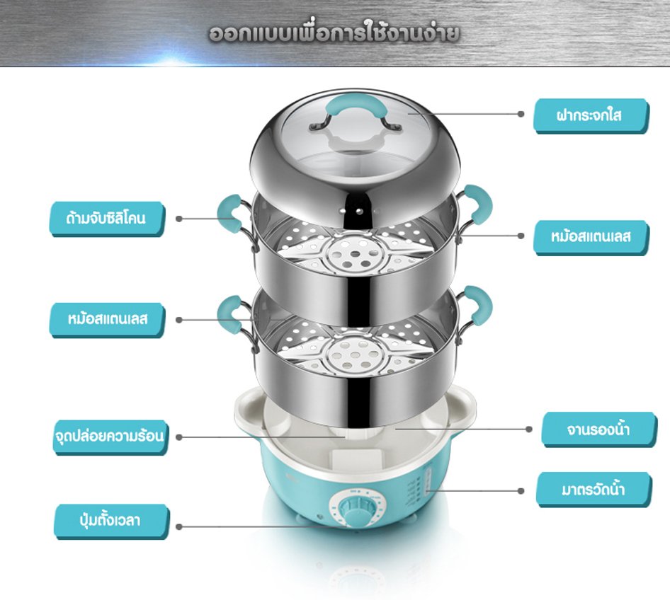 Electric Food Steamer - BR00013 