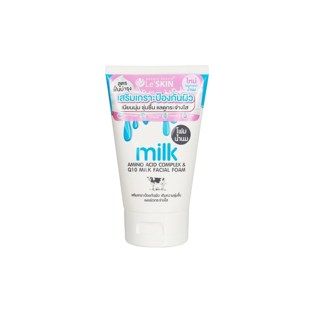 Le' SKIN Amino Acid Complex & Q10 Milk Facial Foam 100 ml.