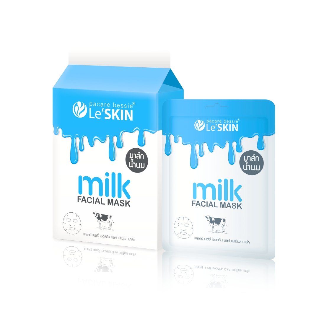 Le' SKIN Milk Facial Mask 25 ml. (10 Sheet in Box)