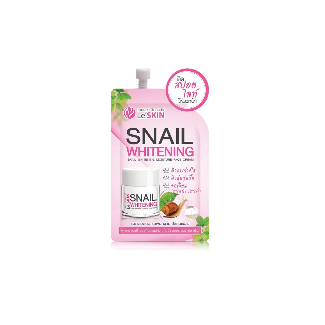 Le' SKIN Snail Whitening Secretion Filtrate Moisture Facial Cream Sachet (8 ml.)