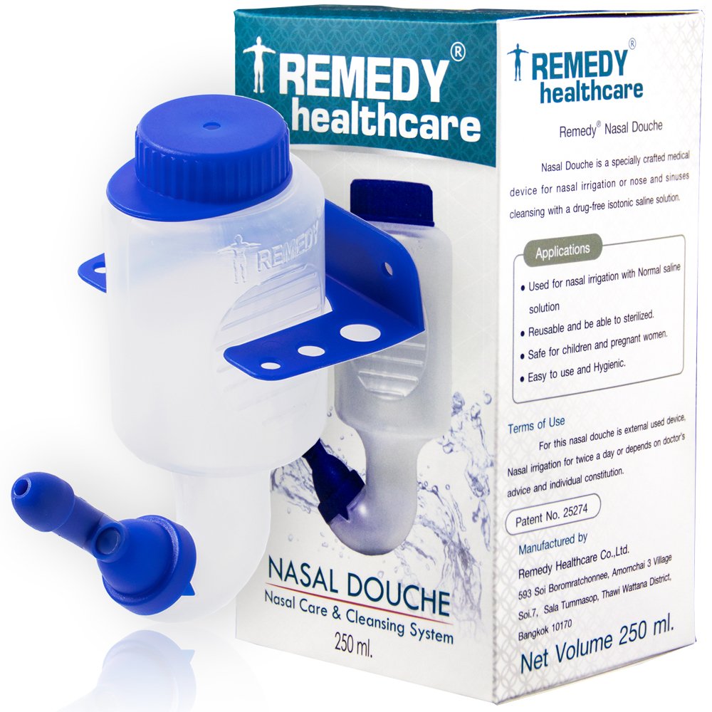 อุปกรณ์ล้างจมูกเรเมดี้ ล้างจมูกสำหรับทุกวัย – Remedy Nasal Douche, The stuffy nose curer.