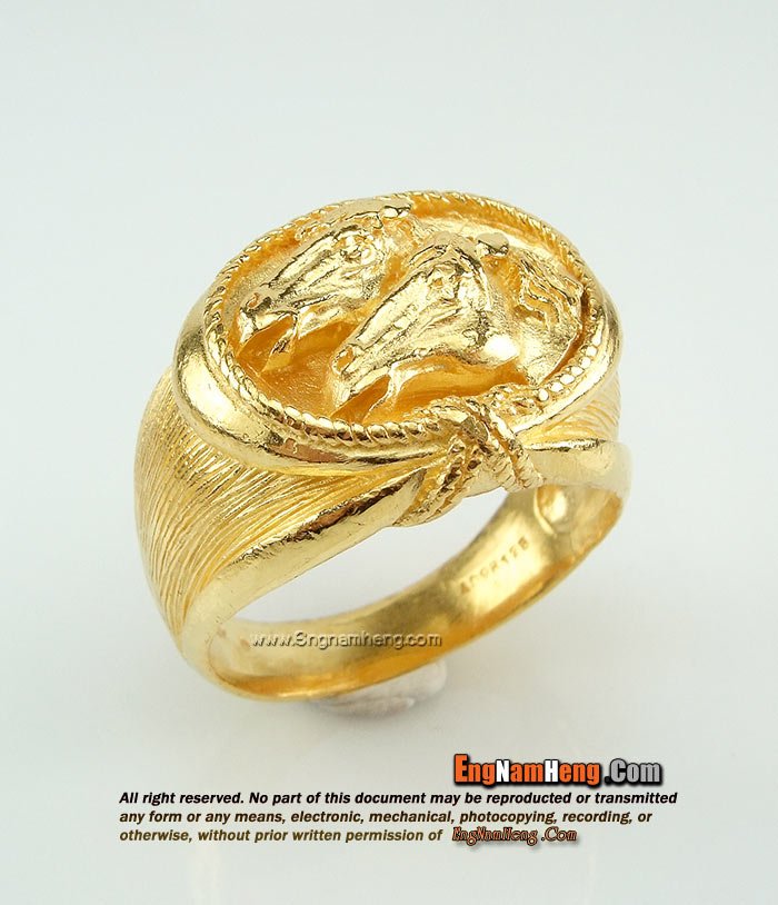แหวนทองแท้ 24K Prima Gold แกะรูปหัวม้าค่ะ