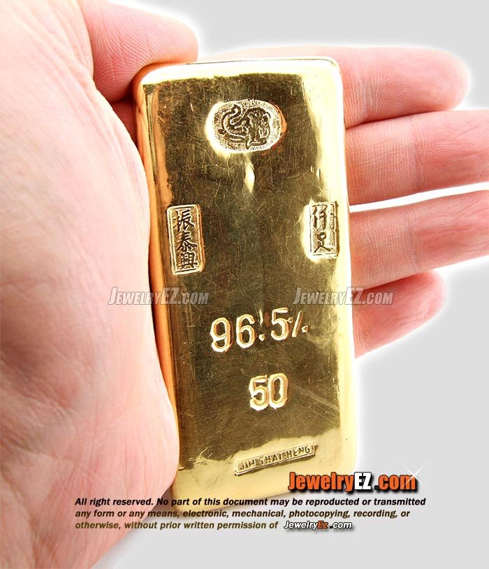 ทองคำแท่งยี่ห้อ จิ้นไถ่เฮง น้ำหนัก 762.00กรัม (50บาท)
