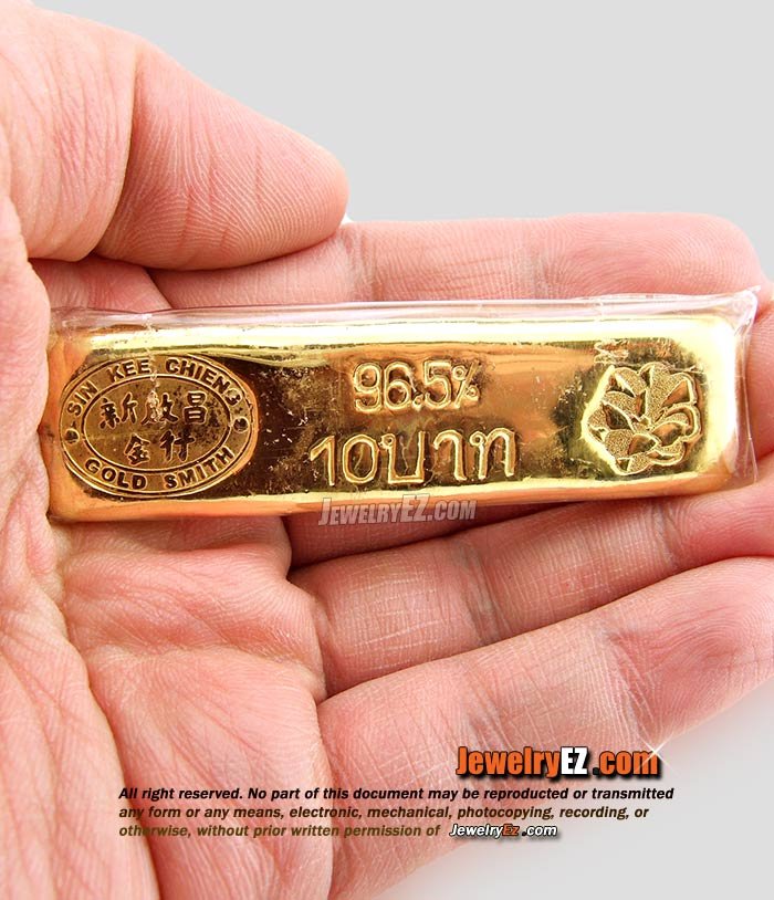ทองคำแท่งยี่ห้อ ซินคี่เชียง น้ำหนัก 152.40กรัม (10บาท)