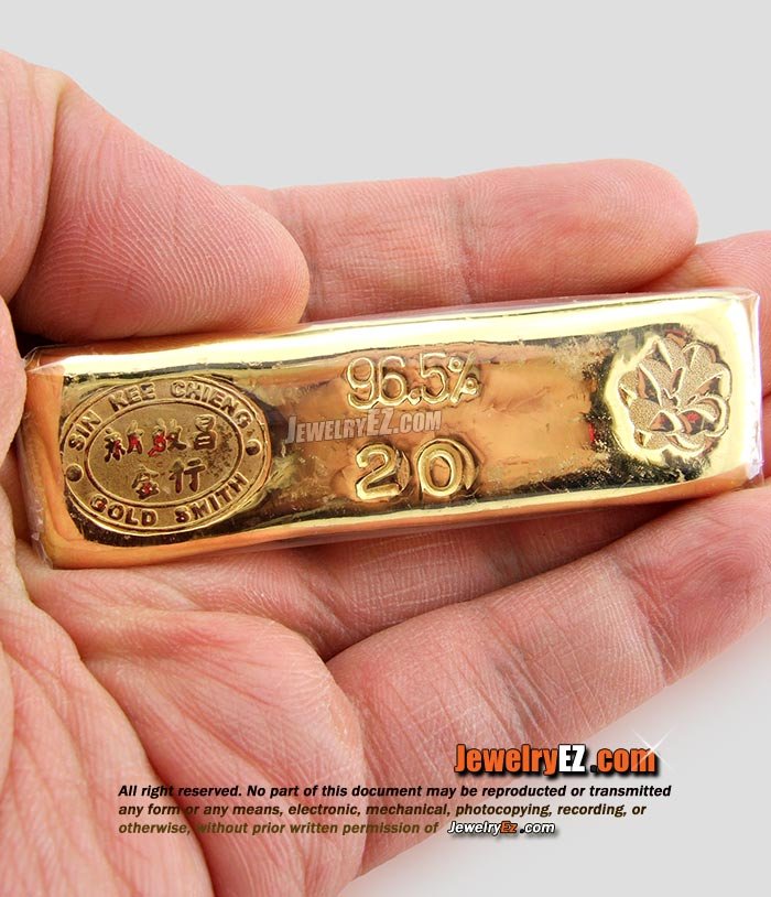 ทองคำแท่งยี่ห้อ ซินคี่เชียง น้ำหนัก 304.80กรัม (20บาท)