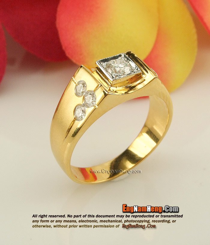 แหวนเพชร แหวนชายเบลเยี่ยมคัท น้ำ 97 ใส่ติดนิ้วสวยๆค่ะ