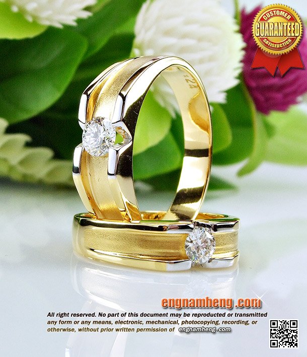 แหวนเพชรเบลเยี่ยมคัท G-Color/VVS1 แหวนคู่ค่ะ แบบเก๋ สวยมากๆ ใส่สวยเพชรดูเด่น ตัวเรือนหนาแข็งแรงค่ะ