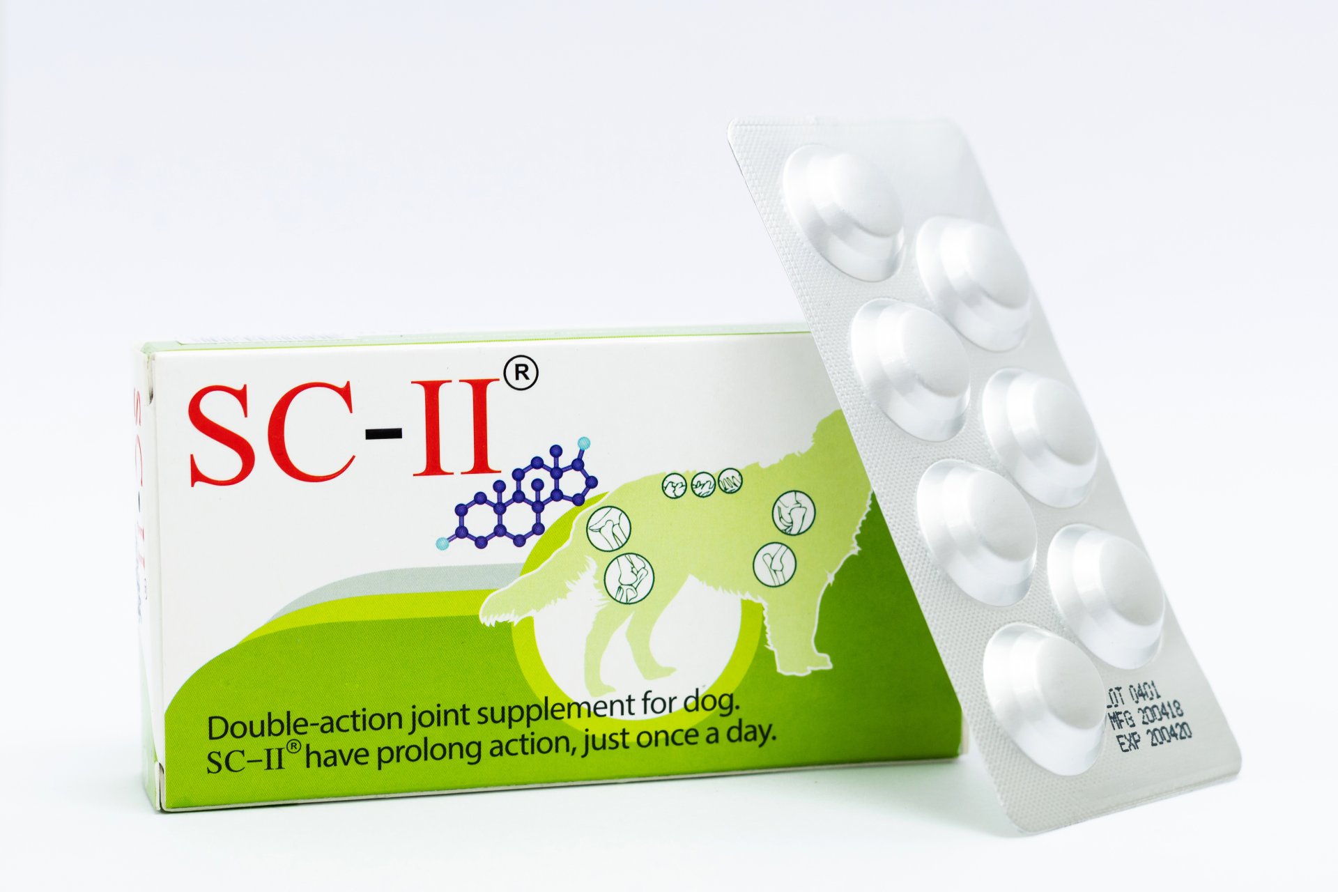 SC-ll อาหารเสริมเพื่อการบำรุงข้อสำหรับสุนัข