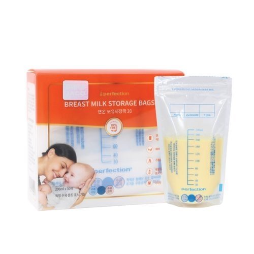 Perfection NEW Breast Milk Storage Bags with Temperature indicator 200ml.