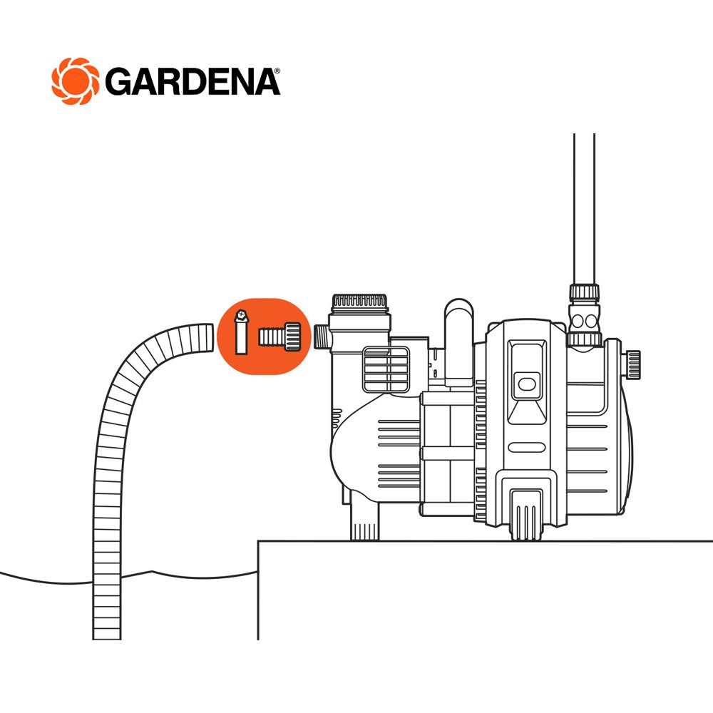 Gardena Suction Hose Fitting 25 mm (1") tigerbay