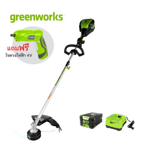 Greenworks เครื่องตัดหญ้า 80V พร้อมแบตเตอรี่และแท่นชาร์จ