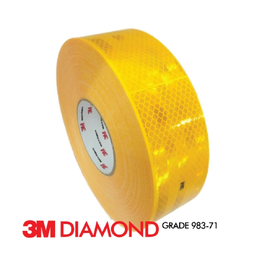3M สติ๊กเกอร์สะท้อนแสง Diamond Grade สีเหลือง 2" (50ม.)