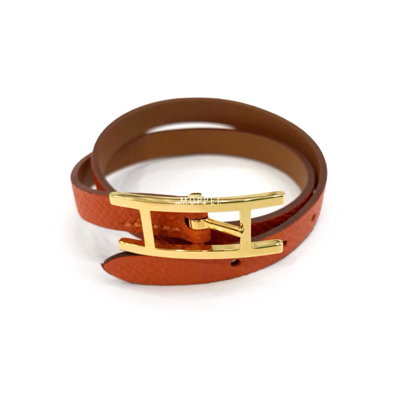 NEW Hermes Bracelet XS in Orange Epsom GHW