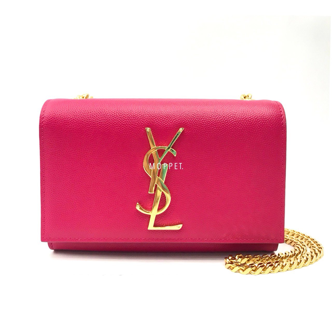 New YSL Kate Mini Bag in Pink Caviar GHW