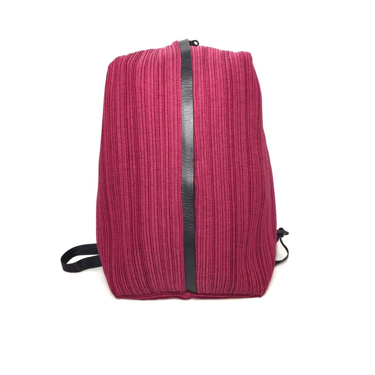 Used Pleats Please Backpack  in Dark Pink Fabric RHW