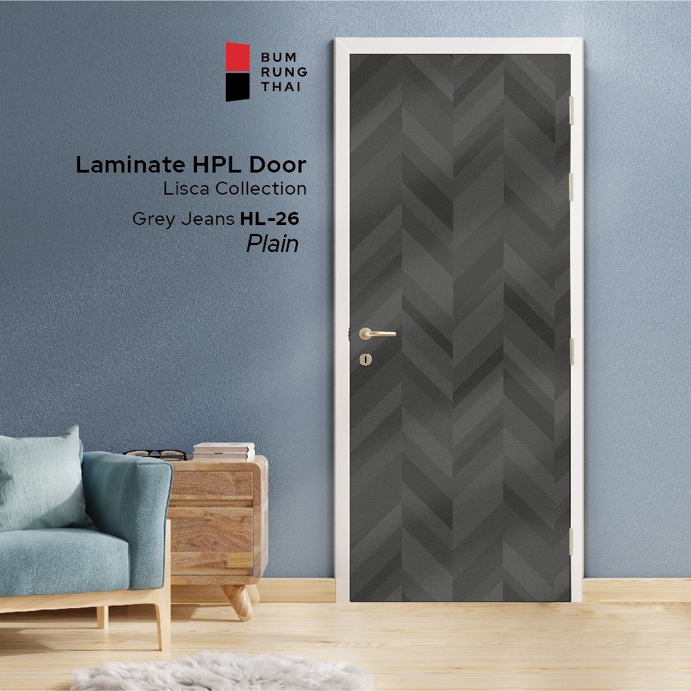 Laminate HPL door - Lisca - Grey Jean (HL-26)