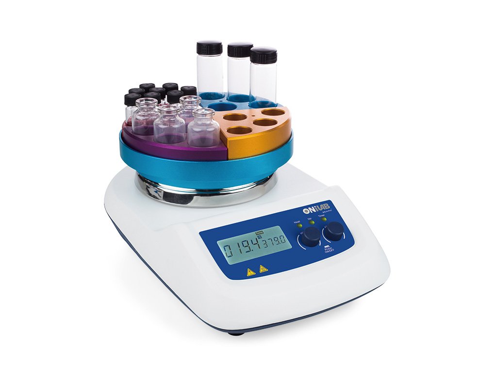 ONiLAB 5 inch LCD Digital Hotplate Magnetic Stirrer with Timer, White/Dark  Blue (8050231110)