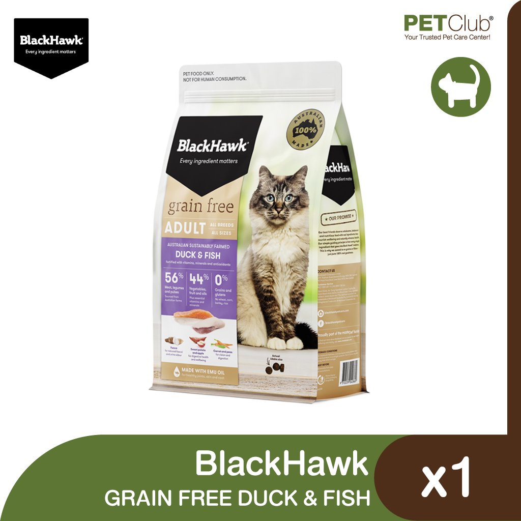 BlackHawk Cat Adult Grain Free Duck & Fish - สูตรเนื้อเป็ดและเนื้อปลา