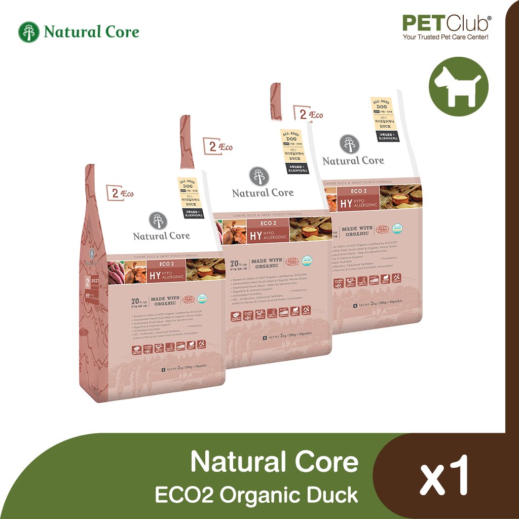 Natural Core ECO2 Organic Duck- อาหารเม็ดสุนัขสูตรเป็ด ออร์แกนิค
