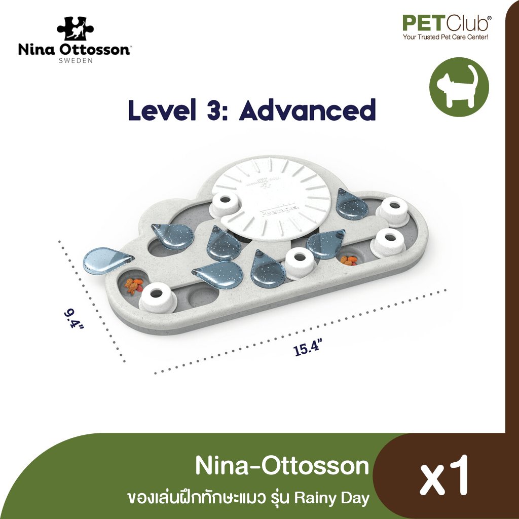 Nina-Ottosson Cat Interactive Toy - Rainy Day - petclub