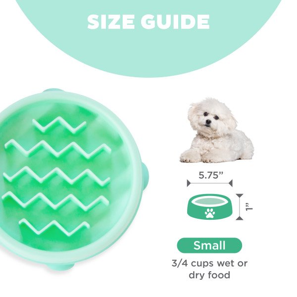 Outward Hound Fun Feeder Slo-Bowl Mint Wave