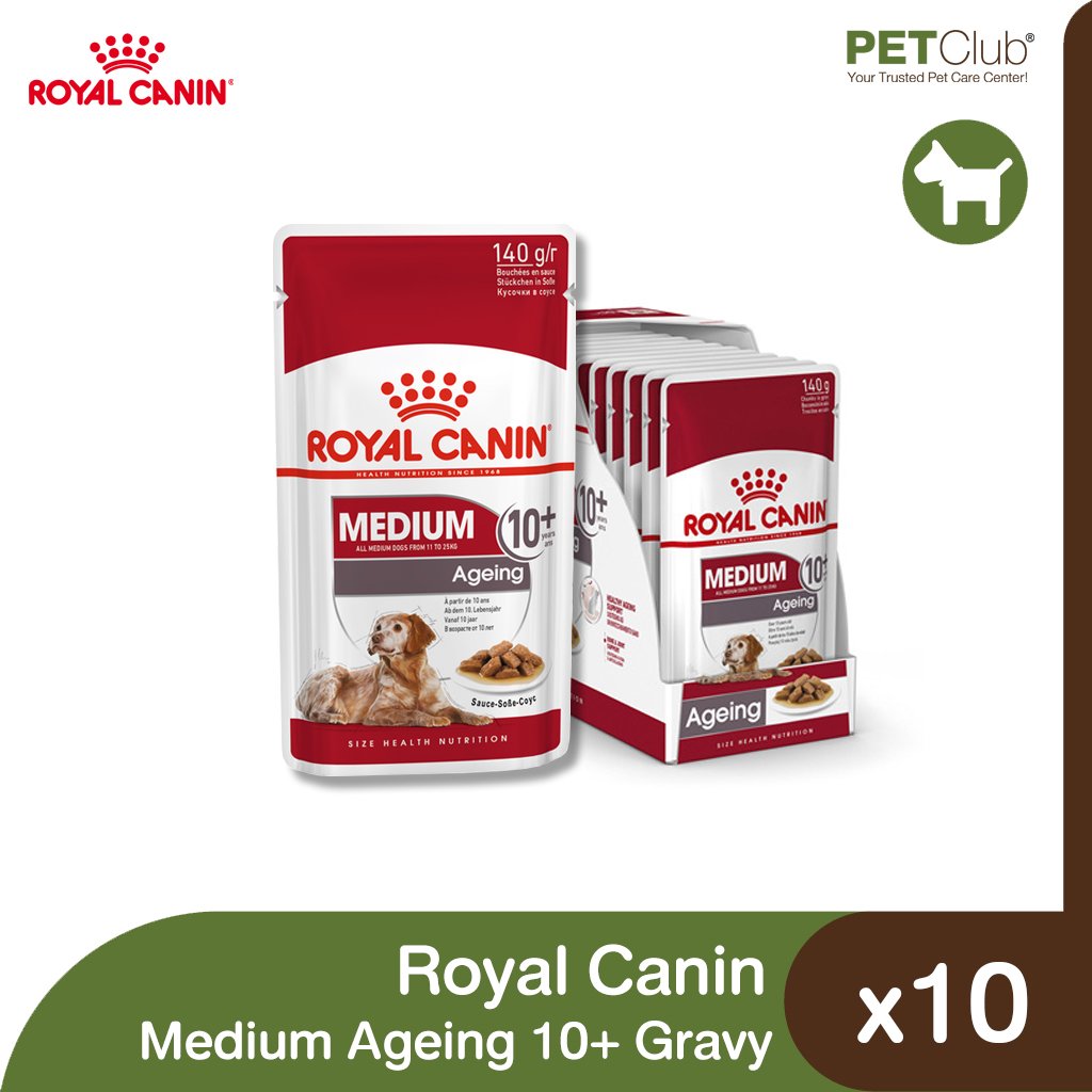 Royal Canin Medium Ageing 10+ Chunks In Gravy - อาหารเปียกสุนัขสูงวัยพันธุ์กลาง