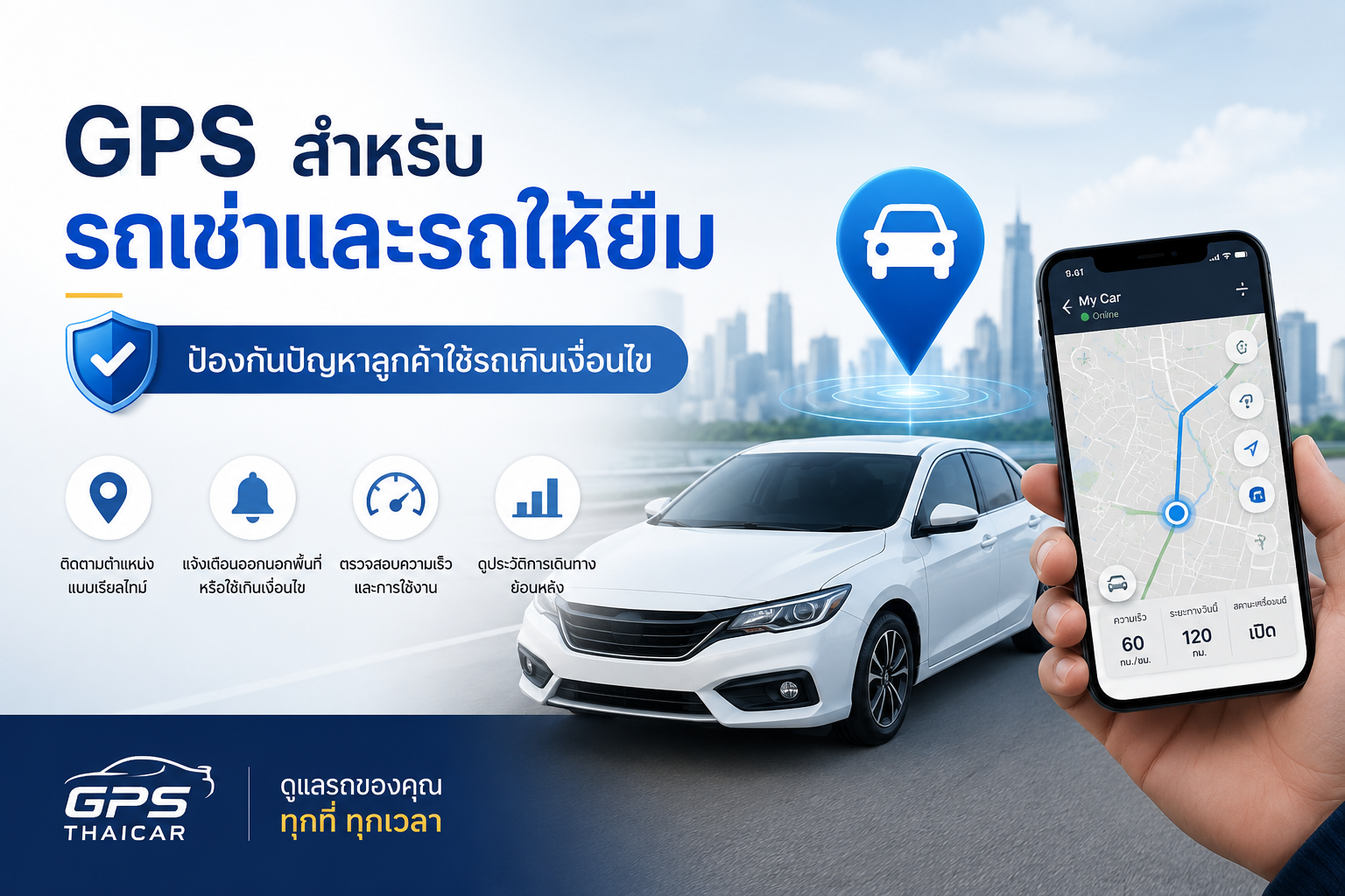 GPS สำหรับรถเช่า ป้องกันลูกค้าใช้รถเกินเงื่อนไขได้จริงไหม?