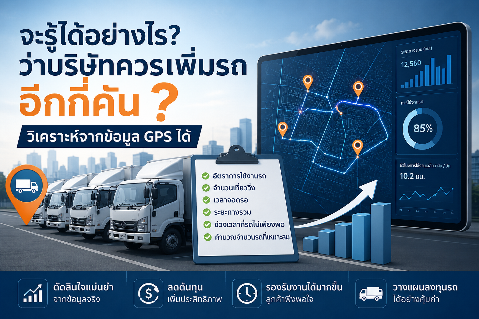 จะรู้ได้อย่างไรว่าบริษัทควรเพิ่มรถอีกกี่คัน?
