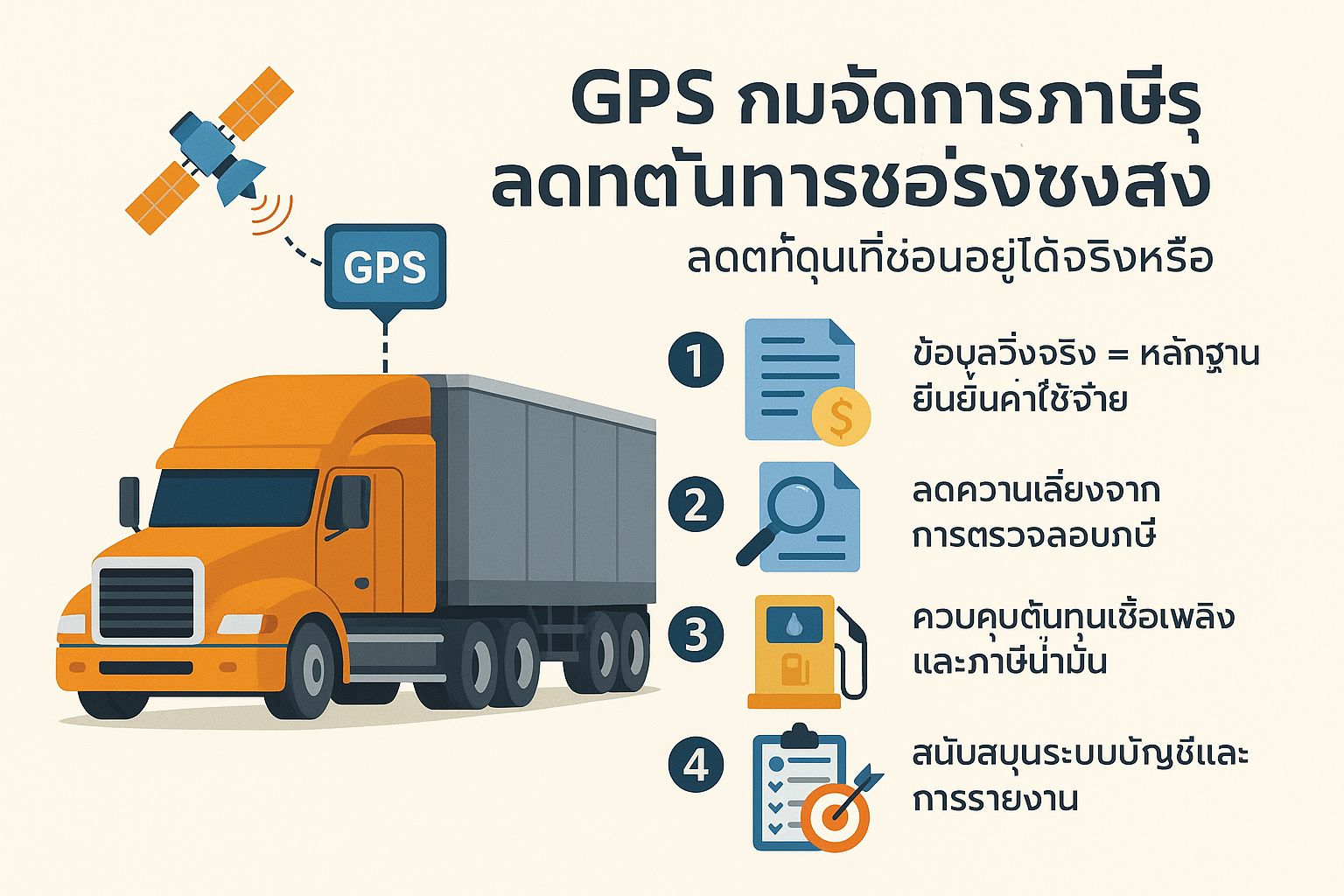 GPS กับการจัดการภาษีธุรกิจขนส่ง: ลดต้นทุนที่ซ่อนอยู่ได้จริงหรือ?