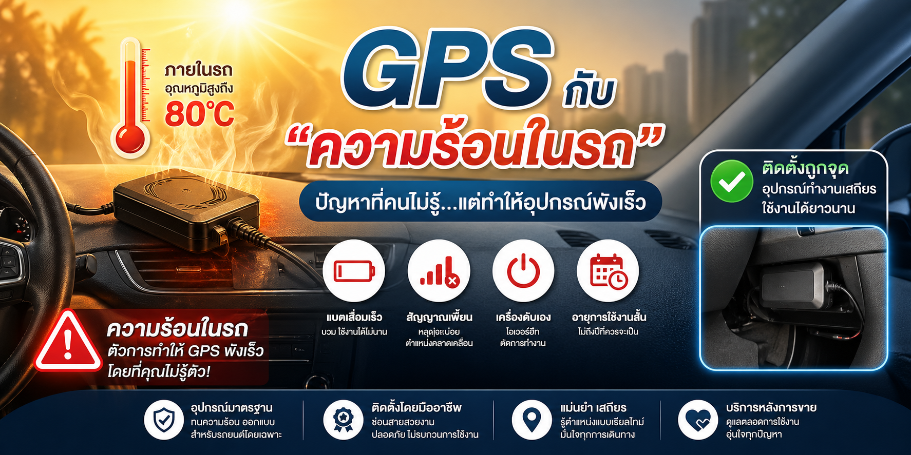 GPS รถยนต์กับความร้อนในรถ