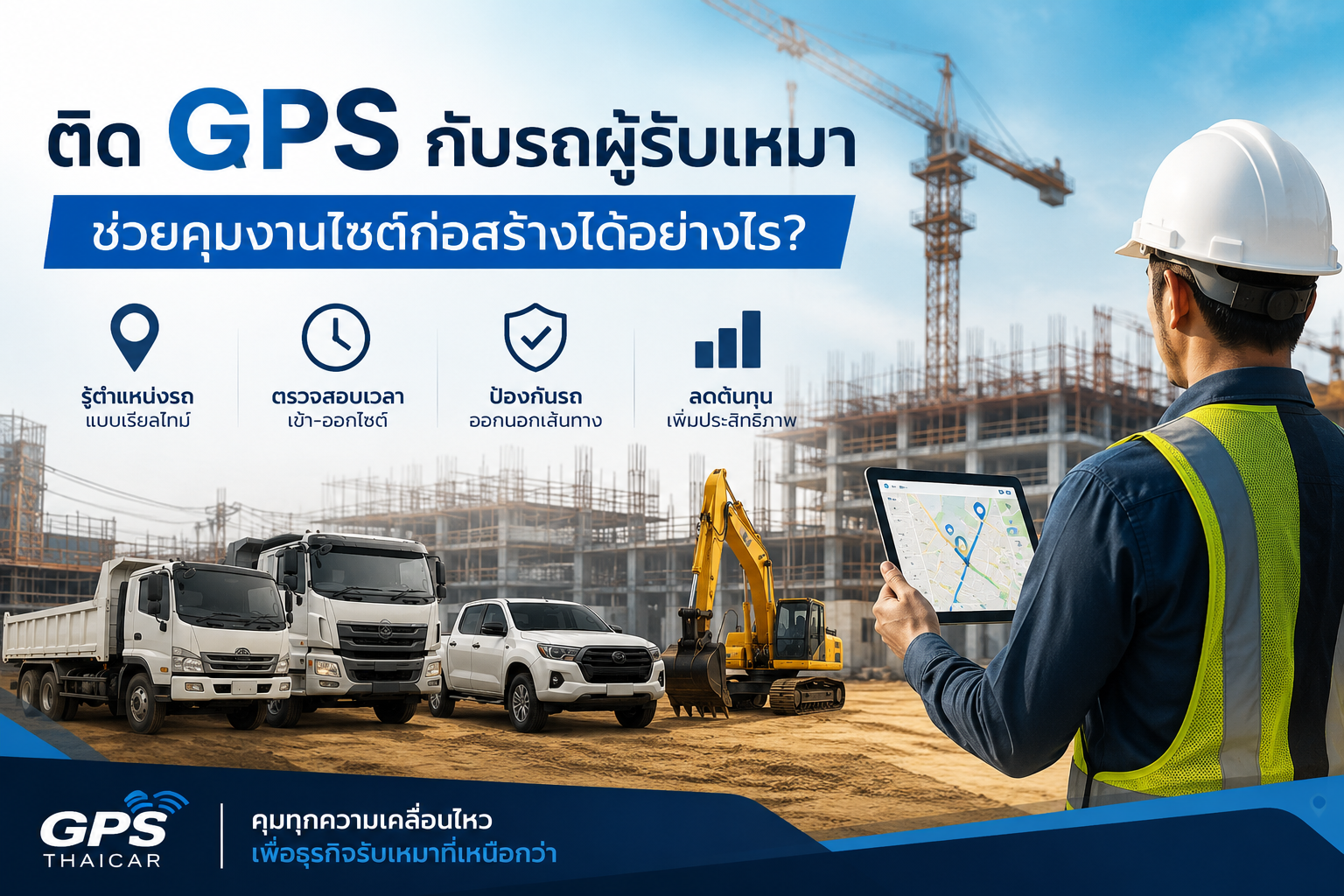 ติด GPS รถผู้รับเหมา ช่วยคุมงานไซต์ก่อสร้างได้จริงหรือ?