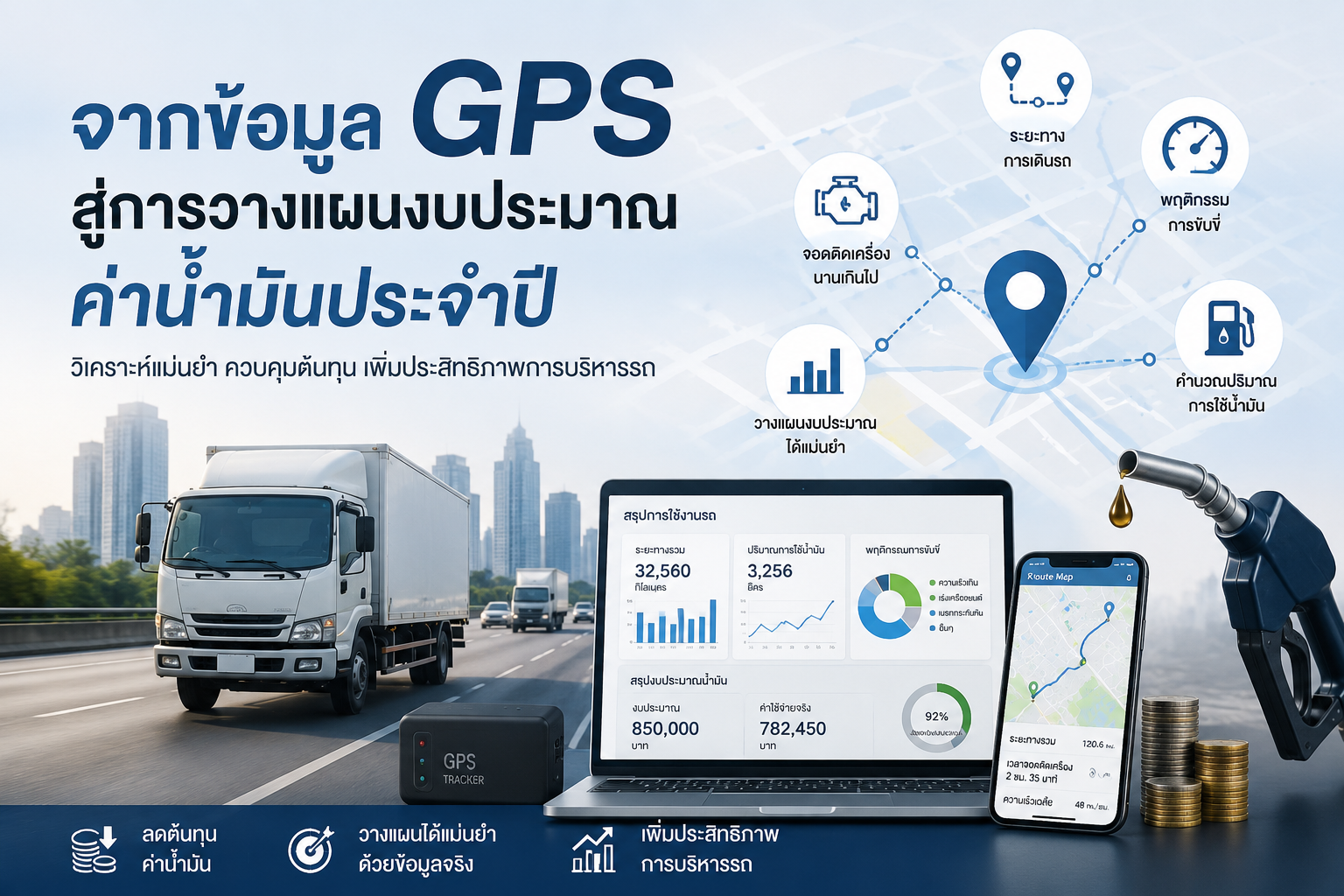 จากข้อมูล GPS สู่การวางแผนงบประมาณค่าน้ำมันประจำปีอย่างมีประสิทธิภาพ