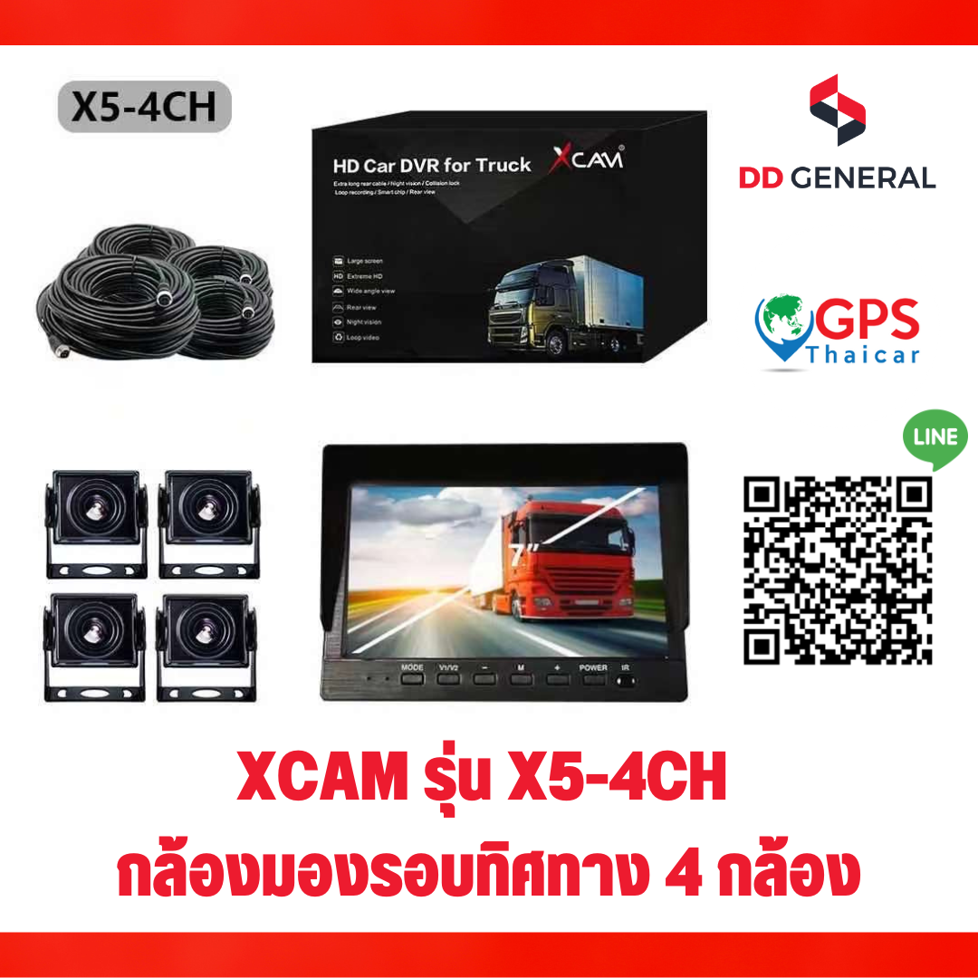 XCAM รุ่น X5-4CH กล้องมองรอบทิศทาง 4 กล้อง