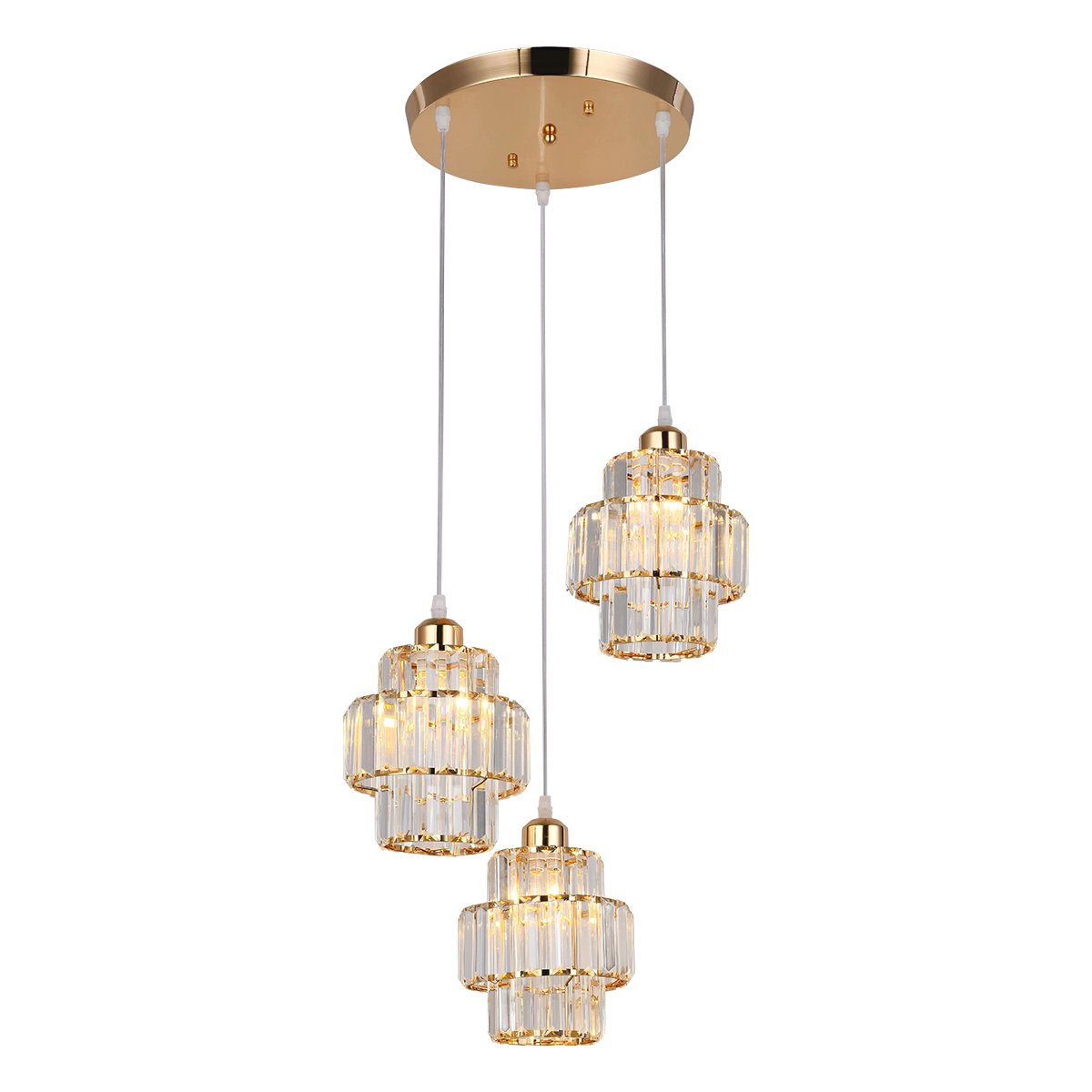Crystal  Lamp MODEL 05-SLC-3020-3R-GD (E27x3) Golden