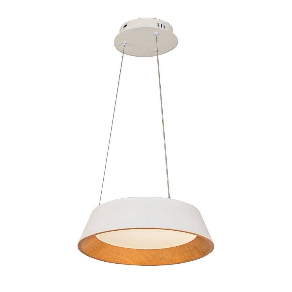 โคมไฟแขวน รุ่น 05-SL-23900-350-WH+WD (LED 54W) สีขาว/ ลายไม้