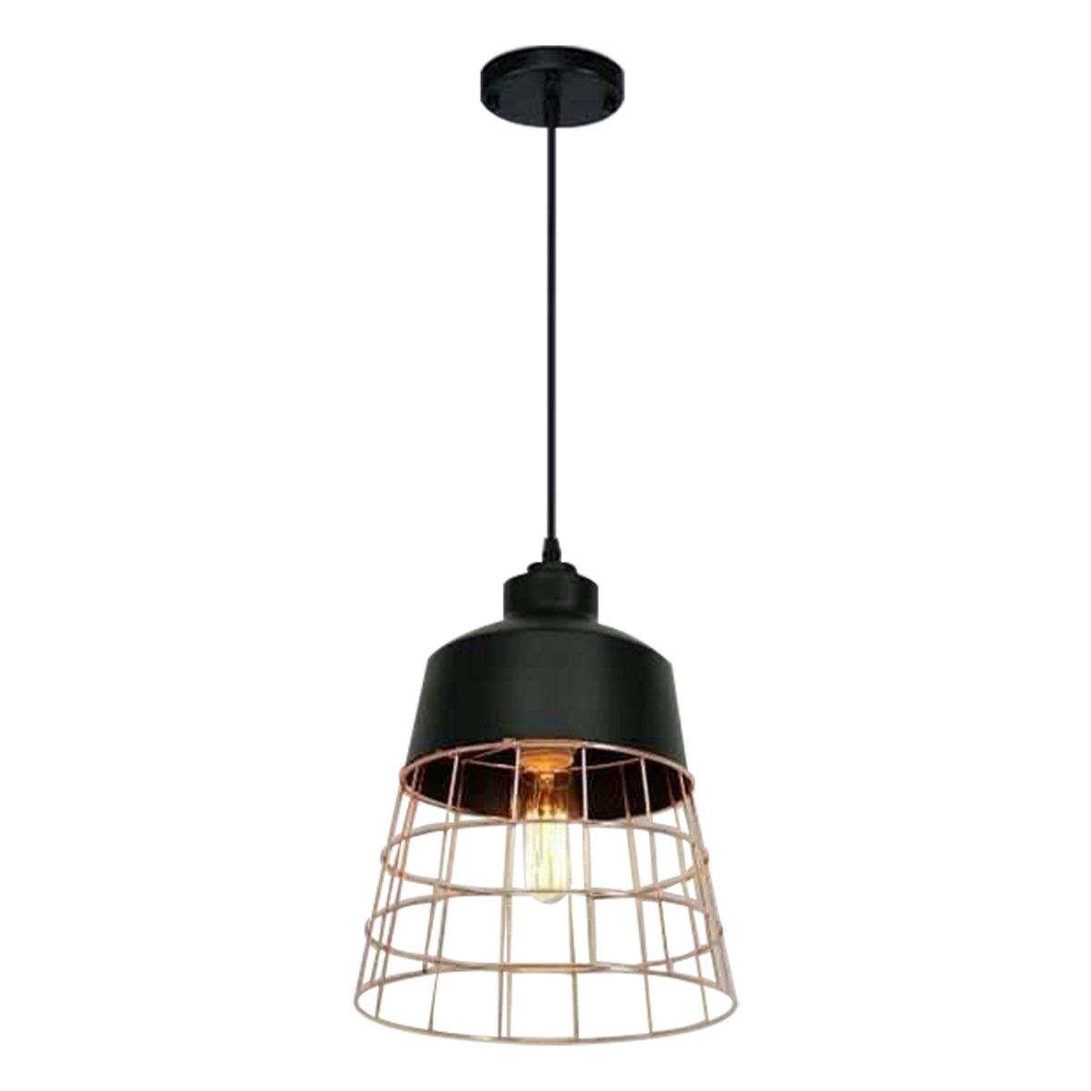 Hanging Lamp MODEL 06-ML-17082-BK+GD (E27x1)  Matte Black/ Gold