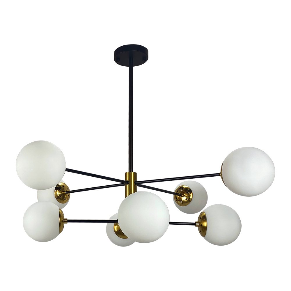 Hanging Lamp MODEL 06-PL-20902-8 (E27x8) Black/ White